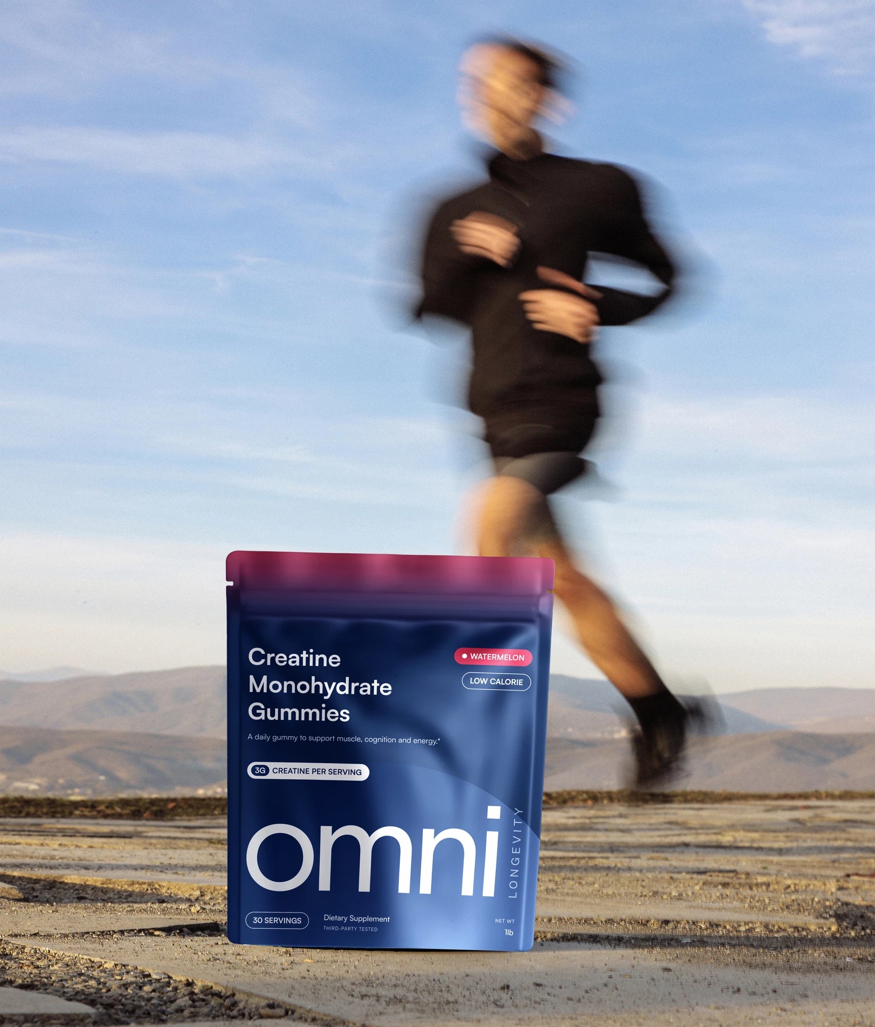 Runner with OMNI Creatine Monohydrate Gummies
